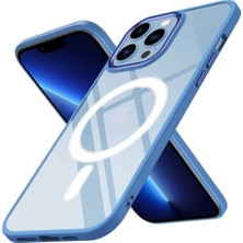 Ummeslem Apple Iphone 13 Pro Için Uyumlu Kılıf Wireless Şarj Özellikli Krom Magsafe Silikon Kapak