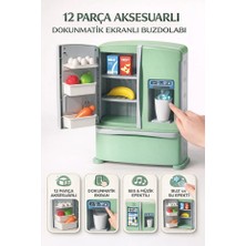 Yıldırım Oyuncak Dokunmatik Ekranlı Buzdolabı Seti 12 Parça Aksesuarlı Unisex Mesleki Figürler