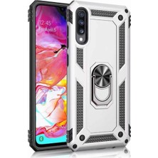 Ummeslem Samsung Galaxy A50 Kılıf Ultra Koruma Darbe Emici Tank Sağlam Çok Saglam Silikon Kapak-Gri