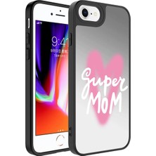 Ahlttiba Apple iPhone 8 Plus Kılıf Aynalı Desenli Kamera Korumalı Parlak Cep Telefonu Için Uyumlu Mirror Kapak