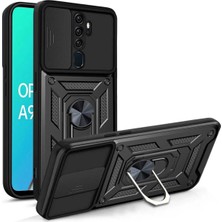 Ummeslem Oppo A9 2020 Için Uyumlu Kılıf Magnetik Standlı Kamera Korumalı Sürgülü Vega Kapak
