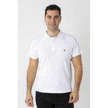 Crozwise Pamuk Pike Waffle Polo Yaka Tişört Beyaz 7152-08
