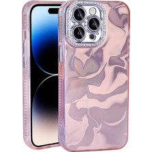 Apple iPhone 14 Pro Cep Telefonu Için Uyumlu Kılıf Kapak Airbagli Parlak Taş Detay Tasarımlı Esila