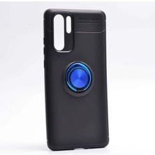 Huawei P30 Pro Için Uyumlu Kılıf Dönebilen Yüzüklü Standlı Silikon Kapak