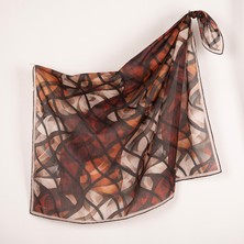 Piramit Naturel Eşarp | Çizgilerin Dansı