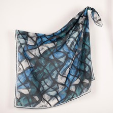 Piramit Naturel Eşarp | Çizgilerin Dansı