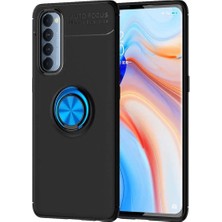 Ummeslem Oppo Reno 4 Pro 4g Uyumlu Cep Telefonu Için Dönebilen Yüzüklü Standlı Silikon Ravel Kapak