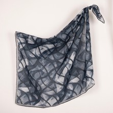 Piramit Naturel Eşarp | Çizgilerin Dansı