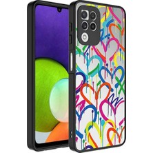 Samsung Galaxy A22 4g Kılıf Aynalı Desenli Kamera Korumalı Parlak Cep Telefonu Için Uyumlu Mirror Kapak