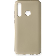 Ahlttiba Huawei Honor 20 Lite Için Uyumlu Kılıf Yumuaşk Renkli Esnek Premium Rubber Silikon - Gold