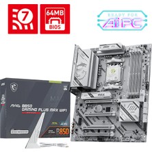 MSI Msı MB Mag B850 Gamıng Plus Max Wıfı Am5 Ddr5 8200MHZ(OC) Dp 3x M.2 USB 10GBS 5g Lan Wı-Fı 7 Atx