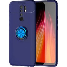 Ahlttiba Xiaomi Redmi 9 Uyumlu Cep Telefonu Için Dönebilen Yüzüklü Standlı Silikon Ravel Kapak