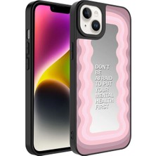 Ahlttiba Apple iPhone 14 Kılıf Aynalı Desenli Kamera Korumalı Parlak Cep Telefonu Için Uyumlu Mirror Kapak