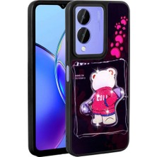 Ahlttiba Vivo Y17S Için Uyumlu Kılıf Parlayan Kabartmalı Ikonik Figürlü Amas Silikon Kapak