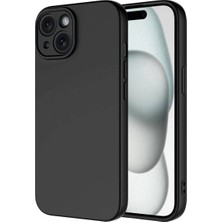 Ahlttiba Apple iPhone 15 Plus Için Uyumlu Kılıf Içi Kadifeli Esnek Silikon Malzeme Lansman Kapak