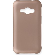 Samsung Galaxy J1 Ace Için Uyumlu Kılıf Yumuaşk Renkli Esnek Premium Rubber Silikon - Rose Gold