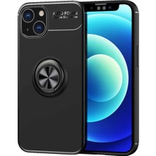 Iphone 13 Mini Uyumlu Cep Telefonu Için Dönebilen Yüzüklü Standlı Silikon Ravel Kapak