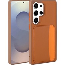 Ummeslem Samsung Galaxy S25 Ultra Cep Telefonu Için Uyumlu Kılıf Kartlıklı X-Kart Silikon Kapak