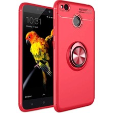 Ahlttiba Xiaomi Redmi 4x Için Uyumlu Kılıf Dönebilen Standlı Olabilen Yüzüklü Renkli Ravel Kapak