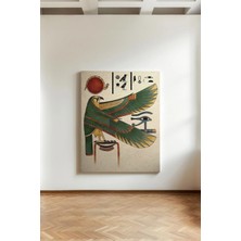 Kanvaspera Eski Mısır Kartalı Horus - Kanvas Tablo - Tarihsel ve Efsane Figür Temalı Duvar Dekorasyonu