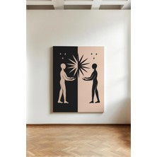 Kanvaspera Yin Yang Siluetler - Kanvas Tablo - Sade, Dualite ve Evrensel Enerji Temalı Duvar Dekorasyonu