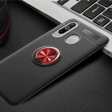 Samsung Galaxy A20S Uyumlu Cep Telefonu Için Dönebilen Yüzüklü Standlı Silikon Ravel Kapak