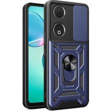 Ummeslem Honor 90 Cep Telefonu Için Uyumlu Kılıf Kapak Magnetik Standlı Kamera Korumalı Sürgülü Vega