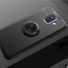 Ummeslem Samsung Galaxy J6 Için Uyumlu Kılıf Dönebilen Yüzüklü Standlı Silikon Kapak