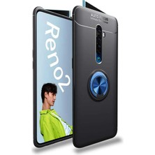 Ummeslem Oppo Reno 2z Uyumlu Cep Telefonu Için Dönebilen Yüzüklü Standlı Silikon Ravel Kapak