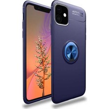 Apple Iphone 11 Için Uyumlu Kılıf Dönebilen Yüzüklü Standlı Silikon Ravel Kapak