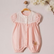 Carmin Baby Tavşan Nakışlı Kız Bebek Tulum