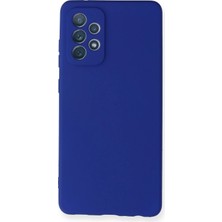 Ummeslem Samsung Galaxy A72 Için Uyumlu Kılıf Yumuaşk Renkli Esnek Premium Rubber Silikon - Lacivert