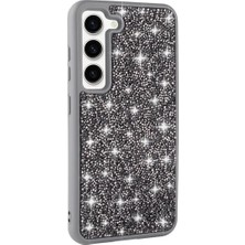 Ahlttiba Samsung Galaxy S23 Için Uyumlu Kılıf Parlak Taşlı Tasarım Pırlanta Kapak