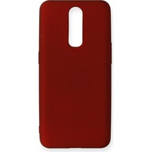Ahlttiba Oppo RX17 Pro Için Uyumlu Kılıf Yumuaşk Renkli Esnek Premium Rubber Silikon - Bordo