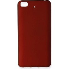 Ummeslem Xiaomi Mi 5s Için Uyumlu Kılıf Yumuaşk Renkli Esnek Premium Rubber Silikon - Bordo