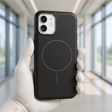 Ahlttiba Apple iPhone 11 Için Uyumlu Kılıf Magsafe Şarj Özellikli Metal Kamera Çerçeveli Edi Silikon Kapak