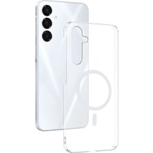 Ummeslem Samsung Galaxy A16 Için Uyumlu Kamera Korumalı Magsafe Şarj Özellikli Şeffaf London Sert Pc Kapak