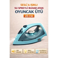 Yıldırım Oyuncak Sesli Pilli Işıklı Su Spreyli Buhar Atan 21 cm Oyuncak Ütü - Işıklı Buharlı Ütü