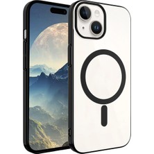 Ahlttiba Apple iPhone 15 Kılıf Cep Telefonu Için Uyumlu Kapak Wireless Şarj Özellikli Pixel M-Safe Kapak