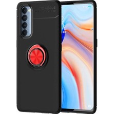 Ummeslem Oppo Reno 4 Pro 4g Uyumlu Cep Telefonu Için Dönebilen Yüzüklü Standlı Silikon Ravel Kapak
