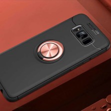 Ahlttiba Samsung Galaxy S8 Plus Uyumlu Cep Telefonu Için Dönebilen Yüzüklü Standlı Silikon Ravel Kapak