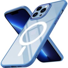 Ummeslem Apple Iphone 13 Pro Max Için Uyumlu Kılıf Wireless Şarj Özellikli Krom Magsafe Silikon Kapak