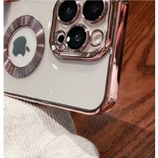 Apple iPhone 12 Pro Max Için Uyumlu Kılıf Yuvarlak Işleme Logo Gösteren Kamera Korumalı Omega Kapak