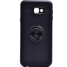 Ummeslem Samsung Galaxy J4 Plus Için Uyumlu Kılıf Dönebilen Yüzüklü Standlı Silikon Ravel Kapak