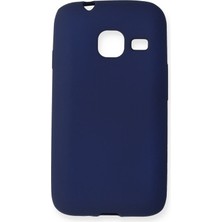Ahlttiba Samsung Galaxy J1 Mini Için Uyumlu Kılıf Yumuaşk Renkli Esnek Premium Rubber Silikon - Lacivert