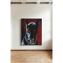 Kanvaspera Doberman Portesi - Kanvas Tablo - Çağdaş, Güçlü Hayvan Temalı Ev ve Ofis Dekorasyonu