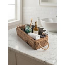 CivelekMobilya Ahşap Eskitme Desenli Kutu