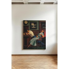 Kanvaspera Bitkin Aşk - Kanvas Tablo - Klasik Çift Romantik Duvar Dekorasyonu