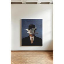 Kanvaspera Magritte Melon Şapkalı Adam - Yüzü Gizli Adam - Kanvas Tablo