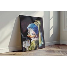 Kanvaspera Inci Küpeli Kız Taklidi - Kanvas Tablo